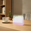 SHINEOFI Desk Calendar 2025-2026 Small Desktop Standing Flip Calendar for