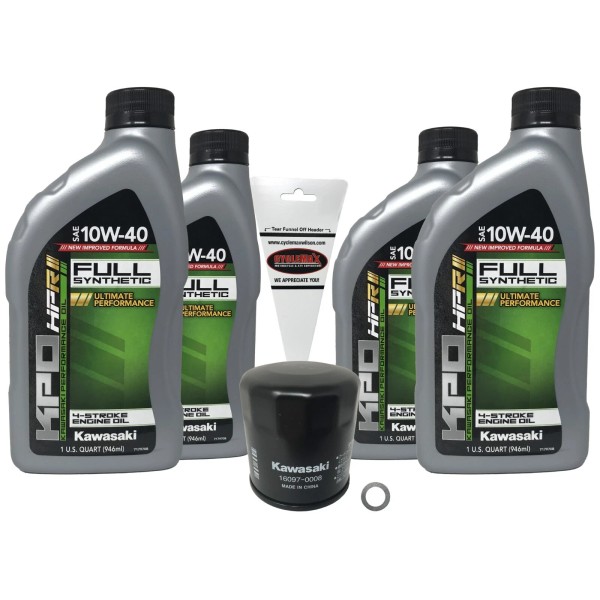 Kawasaki OEM Full Synthetic Oil Change Kit for 1990-2022 Kawasaki