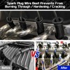 JUSTTOP 8PCS Spark Plug Wire Heat Shield Sleeve 2500°Spark Plug