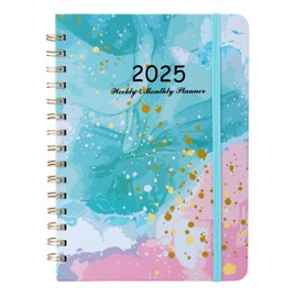 2025 Planner, 8.4x6.3in 2025 Agenda January 2025-December 2025 Planner Weekly and Monthly Daily, Hardcover 2025 Happy Calendar Year Planner Diary Book with Tabs & Inner Pocket (Style D)