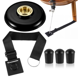 Giantree 5Pcs Cello Endpin Anchor Accessories, Include Cello Adjustable Strap Rest Cello Endpin Non Slip Stand Holder 3 Pcs Rubber Tip Floor Protector for Cellist Practice Performance