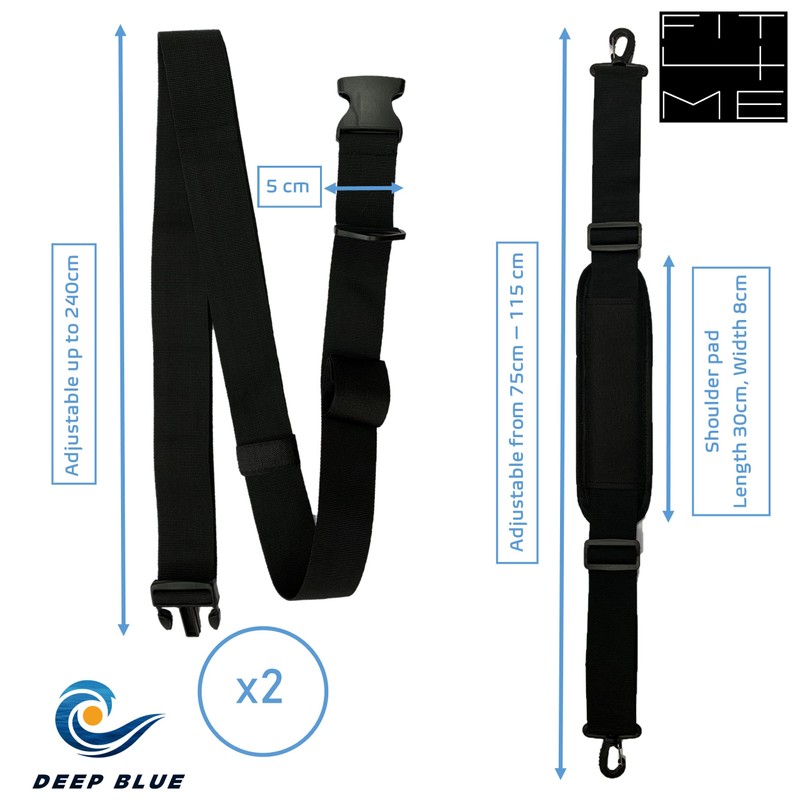 FIT 4 ME Deep Blue SUP Padded Shoulder Carry Strap