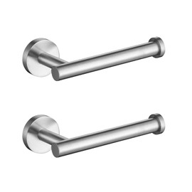 TURS Toilet Roll Holder Brushed Nickel Toilet Roll Holder Wall Mounted Premium 304 Stainless Steel Toilet Roll Holder for Bathroom Rustproof Pack of 2