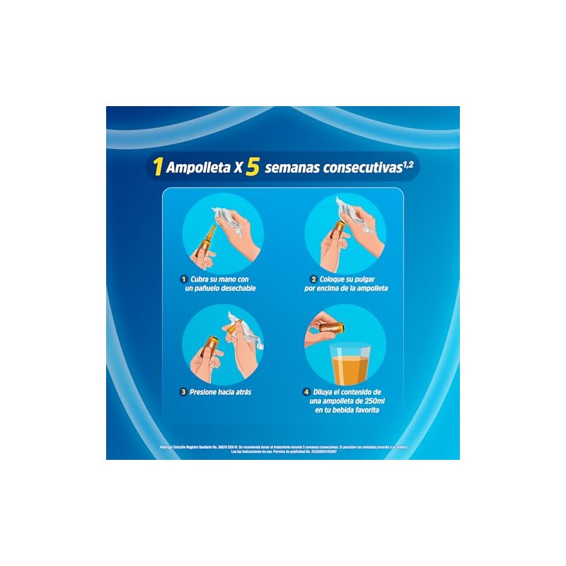 ADerogyl multivitamínico adultos con vitamina A,C y D, 15 ampolletas