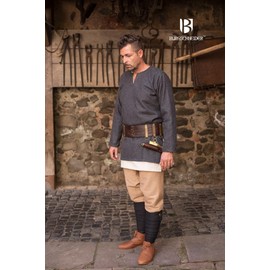 Burgschneider - Lodin Wool Tunic - Dark Grey (S, Unisex, Wool) Historical - Early Medieval, Viking
