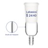 Labasics Inlet Adapter, Borosilicate Glass with 24/40 Standard Outer Cut
