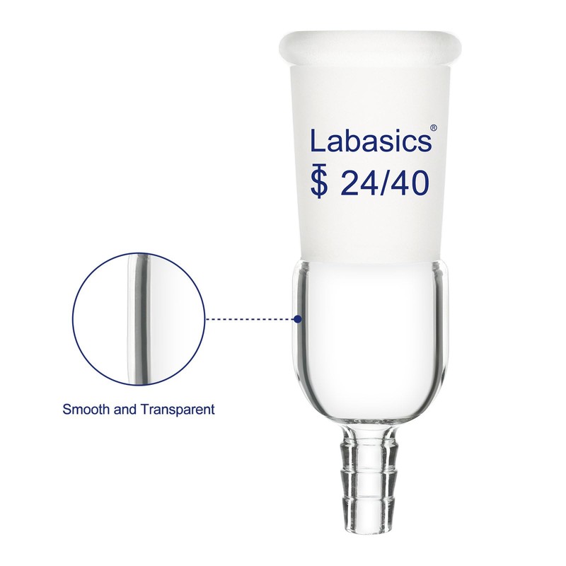 Labasics Inlet Adapter, Borosilicate Glass with 24/40 Standard Outer Cut