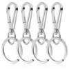 TIESOME Metal Keyring Carabiner Hook Clip, 4 Pieces Key Ring