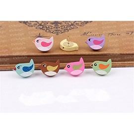 50 PCS Bird Design Push pins Drawing Pin,Creative Pushpins/Thumbtacks Decorative for School Home & Office