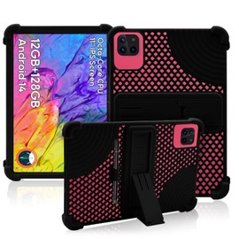 Case for Callsky-Tab Ctab 11 Tablet 11inch,NOUKAJU Tablet Protection Case(with Pen),Adjustable Bracket,Soft Silicone,Silicone Protection Cover for Callsky-Tab Ctab 11(Black)