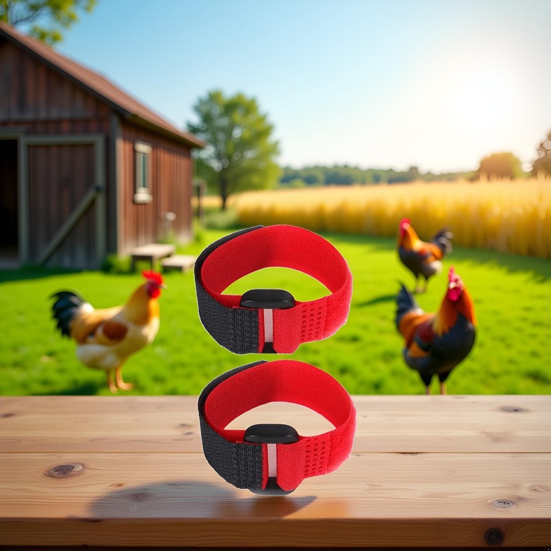 2Pcs Red Crow Rooster Collar, Crow Collar Rooster CollarNo Crow