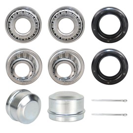 KABOBEARING 2 Set Fits 3/4" inch Axles Trailer Wheel Hub Bearings, LM11949 LM11910 Bearings, 8489TC Seal OD 45.72 mm,Dust Cover and Cotter Pin,Bearing Size ID 0.7500", OD 1.7810", Width 0.65".