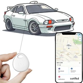Tracker for Vehicles,Portable Car Tracker,Tracker Device for Vehicles,Car Tracker Device (Only iOS) | MFi Certificated | No Monthly Fee | Waterproof