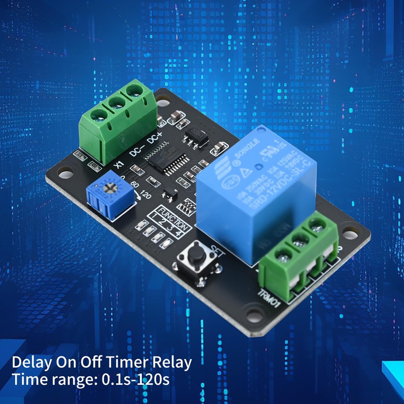 Podazz Delay Timer Relay DC 5V/12V/24V Time Delay Controller Module
