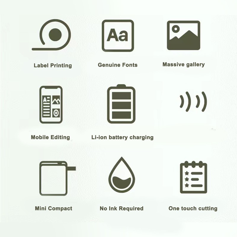 WP9520 Inkless Label Maker Bluetooth Auto Recognize Thermal Label Maker