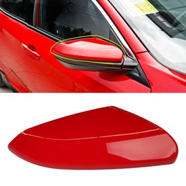 Moonlinks Compatible with 2016-2021 Honda Civic Passenger Side Mirror Cover Replacement,Red Mirror Cap for 10th Gen Civic,2019-2022 Insight,Right Side(1PC)