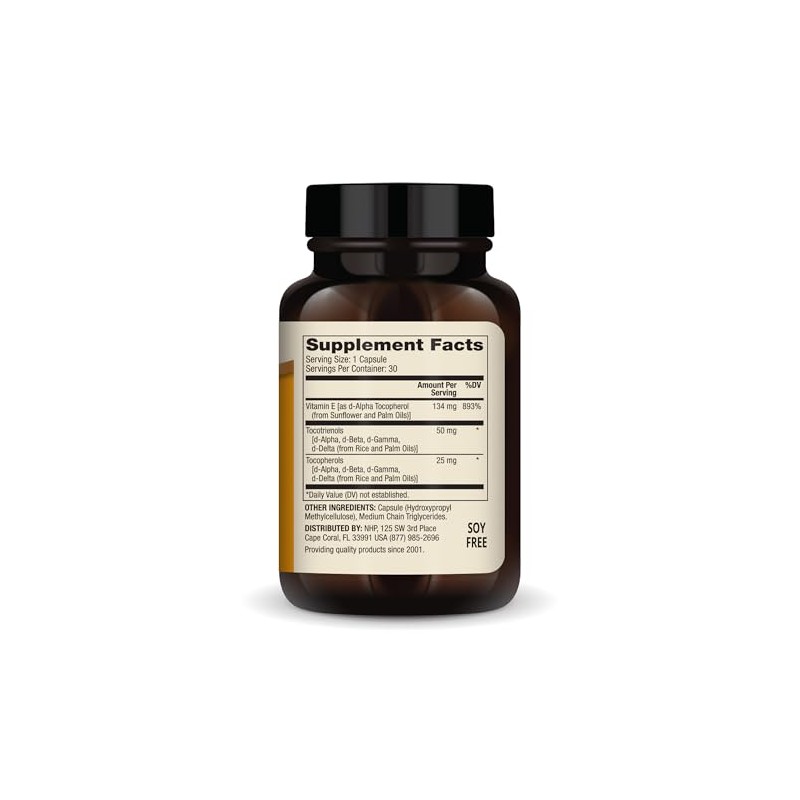 Dr. Mercola Vitamin E, 30 Capsules (30 Servings)