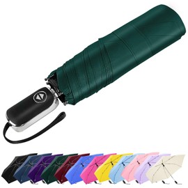 Lejorain Folding Automatic Umbrella for Rain - Flat Mini Umbrella for Travel Small Lightweight Sturdy Unbreakable Wind Proof Umbrellas for Rain