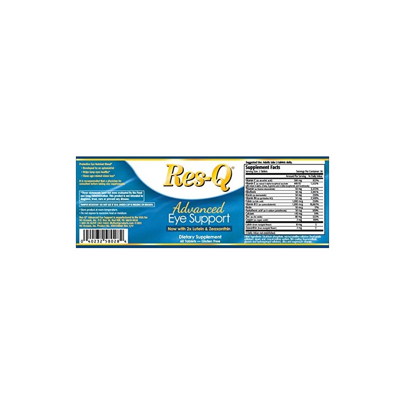 Res-Q Advanced Eye Support with 14 Critical Eye Nutrients 3-Pack