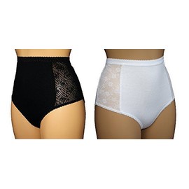 Ladies Incontinence Pants - Ladies Inco-Elite Lace Full Brief Super- Incontinence Pants for Women (Black, Large)