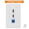 BUPLDET 2 Port HDMI CAT6 Ethernet Wall Plate - Dual