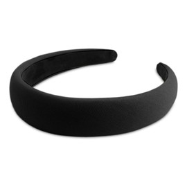 SXQLYH Headband Padded Fabric Headband - Padded Headband for Women - Beautiful Headband Women's Hair Accessories Fabric Headband Wide Padded Headband for Women Girls (Black)