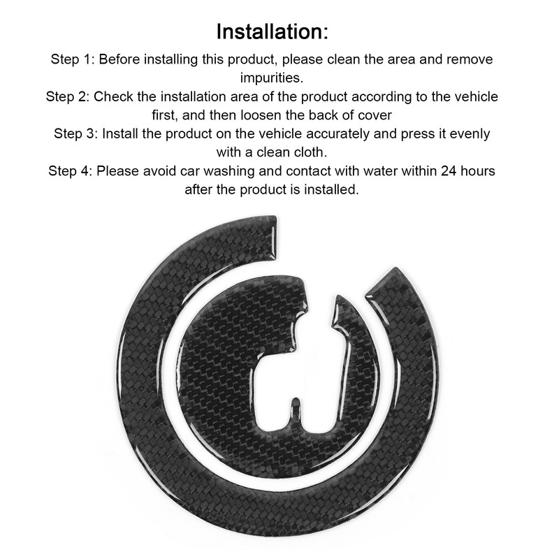 2Pcs Gear Shift Panel Cover Trim Carbon Fiber Fit for