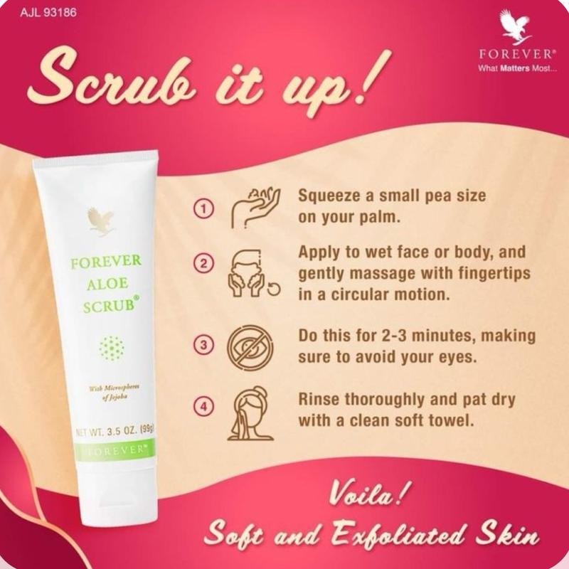 Forever Aloe Scrub - Gentle Exfoliator for Nourishing Skin Care
