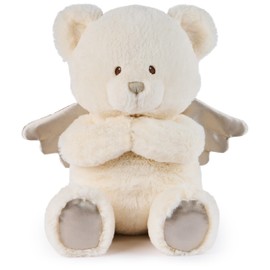 GUND Baby Angel Bear with Wings, Spiritual Teddy Bear with Chime Sound, Sensory Toy for Babies and Newborns, White, 9”