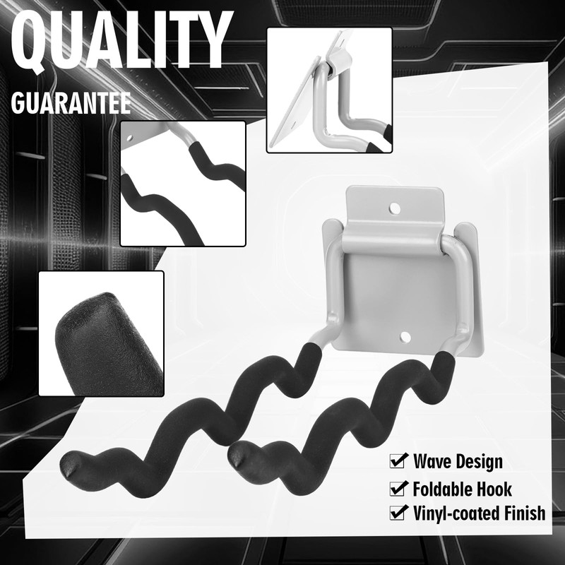 MorningRo 4 Pack Garage Hooks Heavy Duty 12" Ladder Hanger