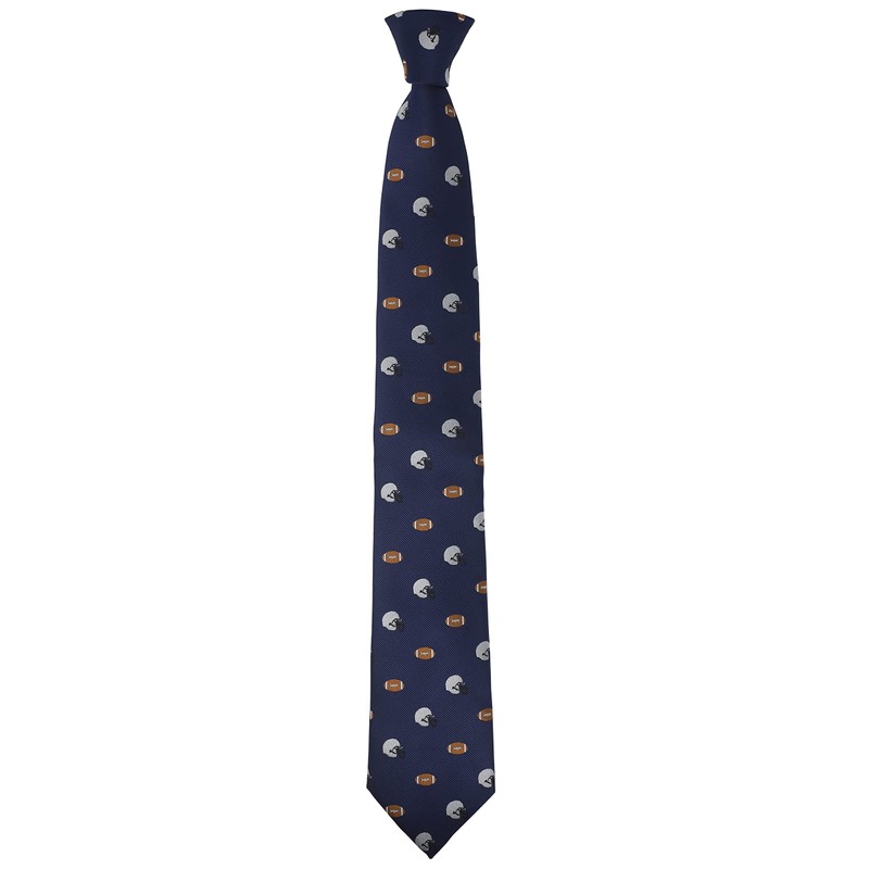 MENDEPOT - Corbata de fútbol, color plateado y café