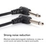 6PCS Guitar Effect Pedal Cables 6.35mm Elbow Right Angle Connector