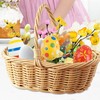 Folpus Easter Basket Rectangular Handwoven Polypropylene Brown Storage Decor Gift