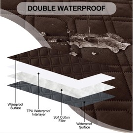 Smiry Waterproof Dog Blanket, 30x70 Inch Soft Pet Bed Cover Reversible, Washable Sofa Couch Furniture Protector for Small Medium Large Dog Puppy Cat, Chocolate/Dark Grey