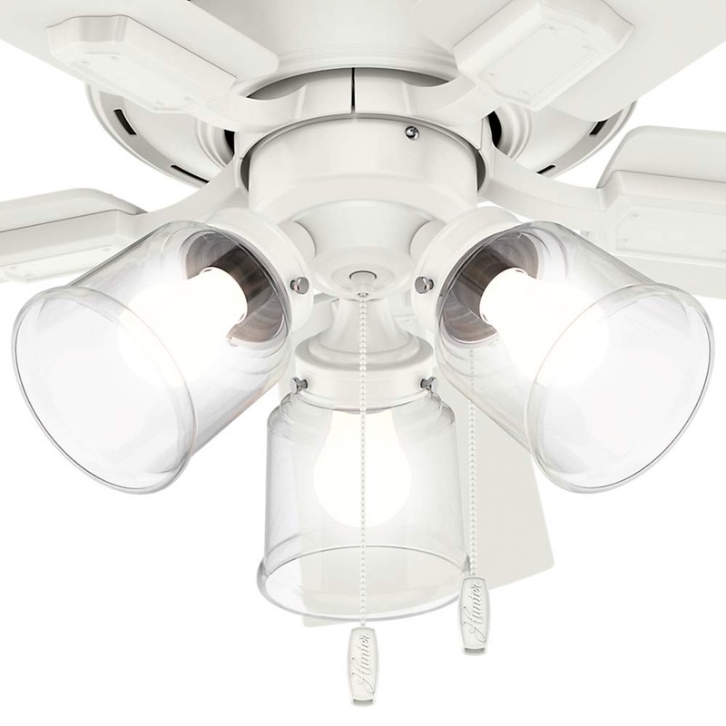 Hunter Crestfield Indoor Low Profile Ceiling Fan with LED Light