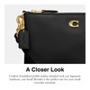 Coach Polished Pebble Small Wristlet, Black, One Size