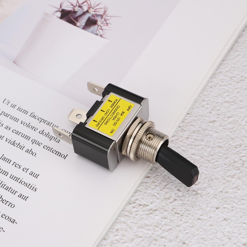 VGOL 2Pcs 12V 30A 3 Pin On Off Toggle Flick