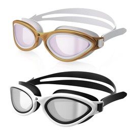 Longsail AE01 Adult Swim Goggles, Polarized Swimming Goggles 10x Anti-fog UV protection No Leak goggles Men Women Youth 9+