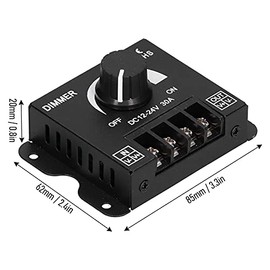 PWM Dimmer LED de un Solo Color Luz de Ajuste de Brillo Perilla Equipo de Interruptor DC 12-24V 30A