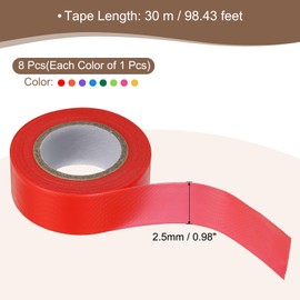 MECCANIXITY Flagging Tape,Non-Adhesive Plastic Neon Survey Marking Tape 1 Inch x 98 Feet for Tree Hunting Boundaries Hazardous Areas Marking Ribbons Multicolored