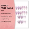 SINHOT Luxury Press on Nails - Long Coffin Fake Nails