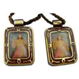 Religious Gifts Catholic Gift Our Lord and Savior Jesus Christ Divine Mercy Devotional Cord Scapular Necklace