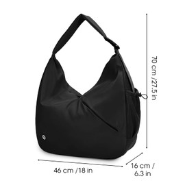 Ceneda Sports Bag for Women Sports Travel Bag with Hidden Yoga Mat Holder and Shoe Compartment Workout Dance Tote Bag with Wet Compartment Overnight Weekend Bag for Travel Yoga (Black)