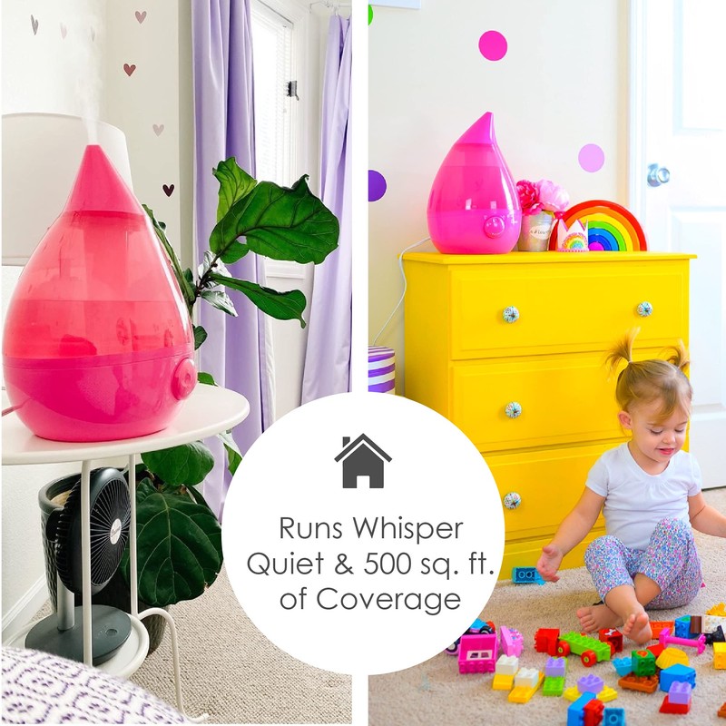Crane Ultrasonic Humidifiers for Bedroom and Office, 1 Gallon Cool