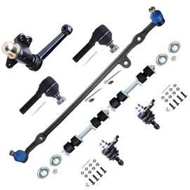 FINDAUTO 8Pcs Set Fit For 1984-1988 For Toyota Pickup Upper Ball Joint Idler Arm Center Link Tie Rod End RWD Outer Tie Rod End Front Stabilizer Sway Bar Links