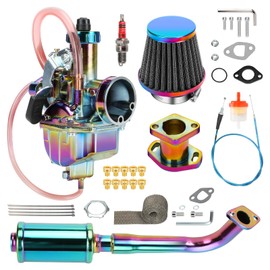 HIAORS VM22 26mm Carburetor Exhaust Muffler Stage 2 for Predator 212 196cc 224cc Mini Bike Coleman CT200U BT200X Baja Warrior MB200 Axis M200 GX160 6.5hp OHV Engine KT196 Go Kart Parts