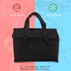 Luxshiny 1pc Non-woven Fabric Lunch Carrier Lunch Container Black Lunch