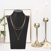 Necklace Bust Jewelry Display Stand - Polmart Black Leatherette Necklace