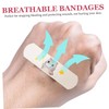 Ipetboom 60 Sheets Cartoon Bandages Breathable Woundplasts Comfortable Hemostatic Stickers