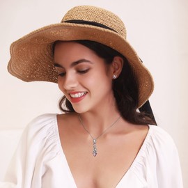 Bestyle Sparkle Rose Quartz CZ Earring Pink Crystal Stud Heart Synthetic Tourmaline October Birthstone Earrings for Women Sterling Silver Heart Celtic Knot Earring Tennis Jewelry Gifts